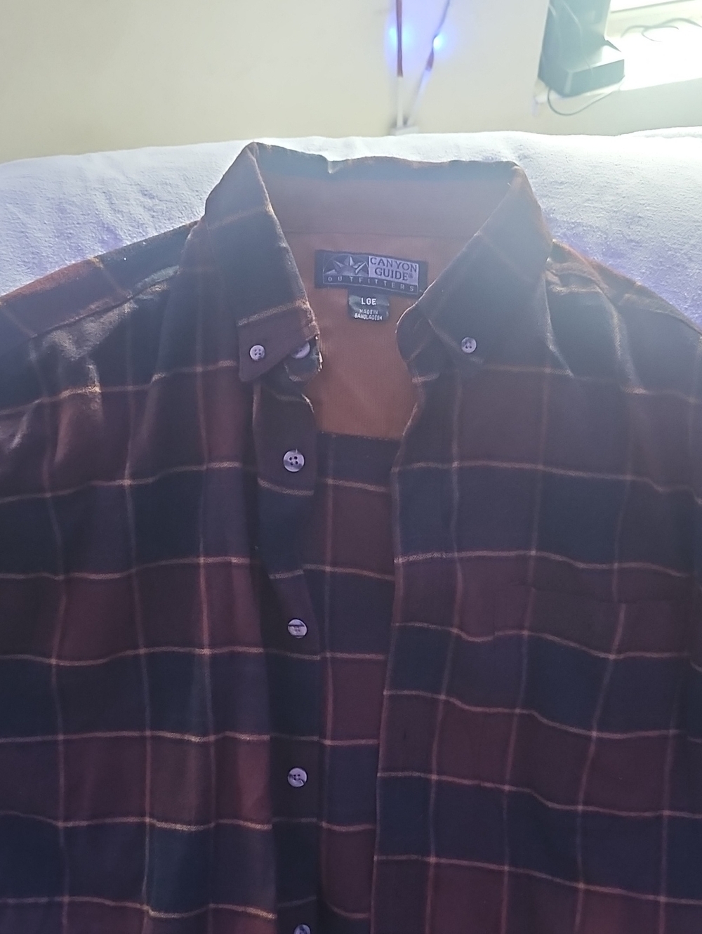 Canyon Guide Men’s Brown Plaid Button-Down Shirt